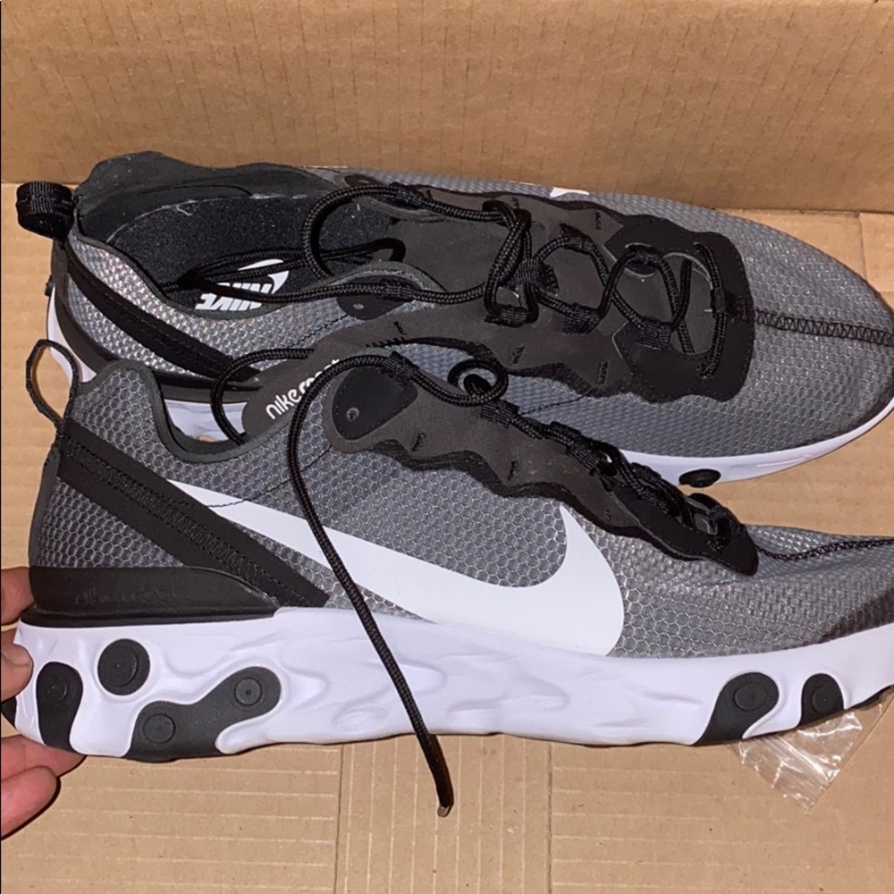 Nike react black and grey color